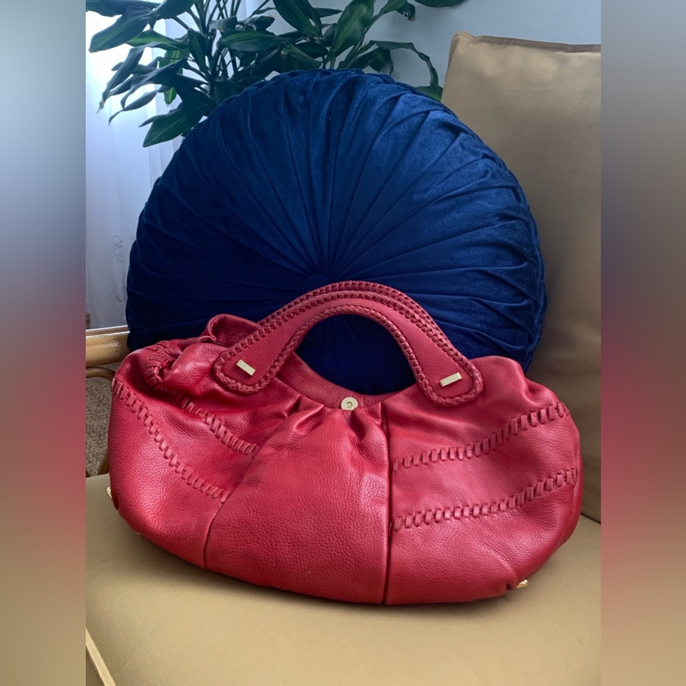 Orvany 100% genuine Italian red leather handbag in excellent condition